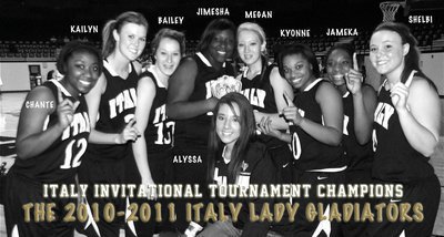 Image: The I.I.T. Champions — The Italy lady Gladiators win the 2010 Italy Invitational Tournament and made it look easy.