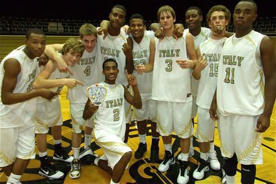 Image: We the champs! — The Italy Gladiators win the 2010 Italy Invitational Tournament Championship. A three day event, the Gladiators beat the Kerens Bobcats in round 3, 68-67 in overtime, to claim the trophy.