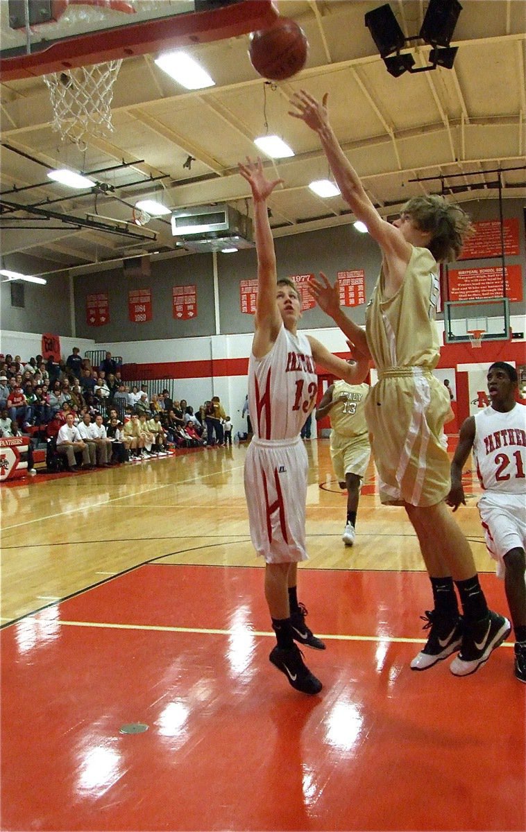 Image: Italy attacks — Italy’s Colton Campbell(5) lays a shot in over a Maypearl defender.