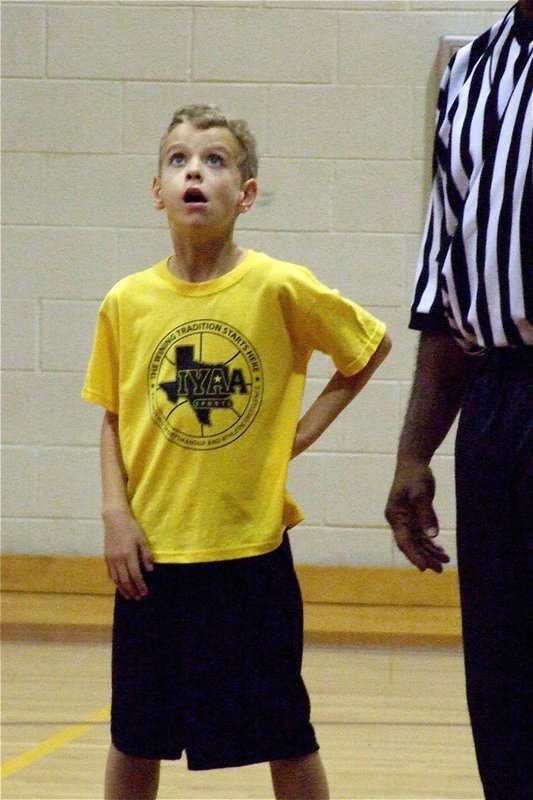 Image: Awaiting result — Creighton Hyles is mesmerized with the outcome of a teammate’s free-throw attempt.