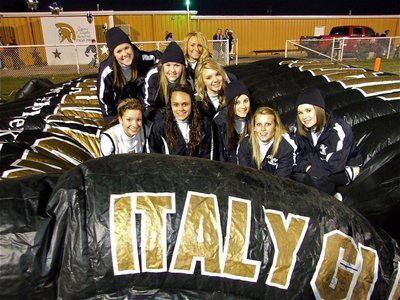Image: Tunnel-O-Fun! — Enjoying the latest bounce house craze are several of the Italy High School cheerleaders including Kaitlyn Rossa, Taylor Turner, Mary Tate, Sierra Harris, Morgan Cockerham, Anna Viers, Haylee Love, Casandra Jeffords and Meagan Hooker.