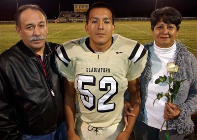 Image: Jacob Lopez — As a senior, Jacob played on both the offensive and defensive lines. A hard worker and a true teammate, Lopez left everything he had on the field every Friday night.