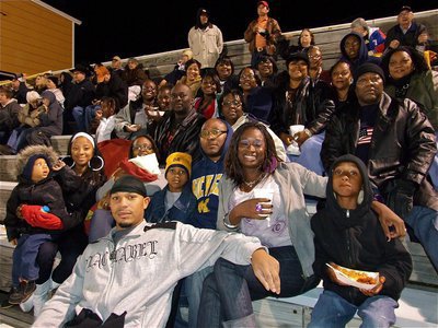 Image: One proud family — The proud family of Jalarnce Jamal Lewis(30) supports their favorite Gladiator during his final game of the 2010 season.