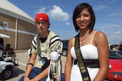 Image: Colton &amp; Jessica — 2010 Homecoming King &amp; Queen Nominees Colton Campbell and Jessica Hernandez prepare to be in the Homecoming parade.