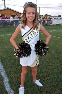 Image: Brit Chambers — Italy Junior High Cheerleader Brit Chambers is ready for the Gladiators to charge out of the tunnel.