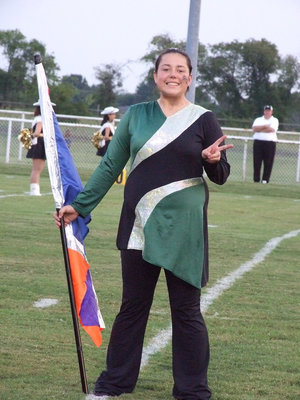 Image: Captain Nikki — Senior Nikki Brashear is captain for the Flag Corp.