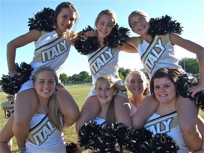 Image: Cheer chums — The Italy JH Cheerleaders have fun, having fun!