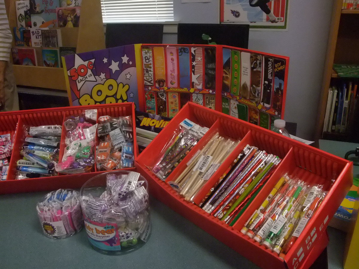 Image: More Than Just Books — There were also pencils, book marks, erasers and many more items at the book fair to choose from.