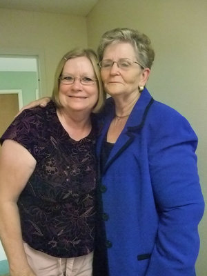 Image: Sherry and Marie — Sherry Moore (employee), “Marie is wonderful, she left for a while and we all missed her and things got better when she got back and we are going to miss her again.”