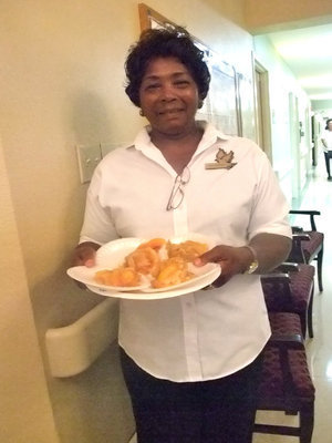 Image: Mary Copeland — Mary (employee) was serving up dessert.