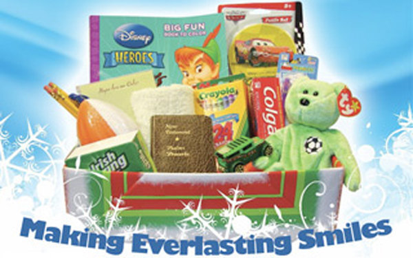 Image: Shoebox Gifts — Shoebox gifts make children smile…and bring with them the possibility of creating an “everlasting” smile by opening a door to share the love of Jesus Christ.