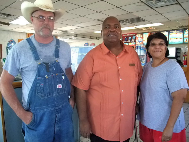 Image: Michael, Frankie and Lori — Michael Recksiek, Mayor Jackson and Lori Recksiek all showed up at Dairy Queen for Italy Appreciation Day.