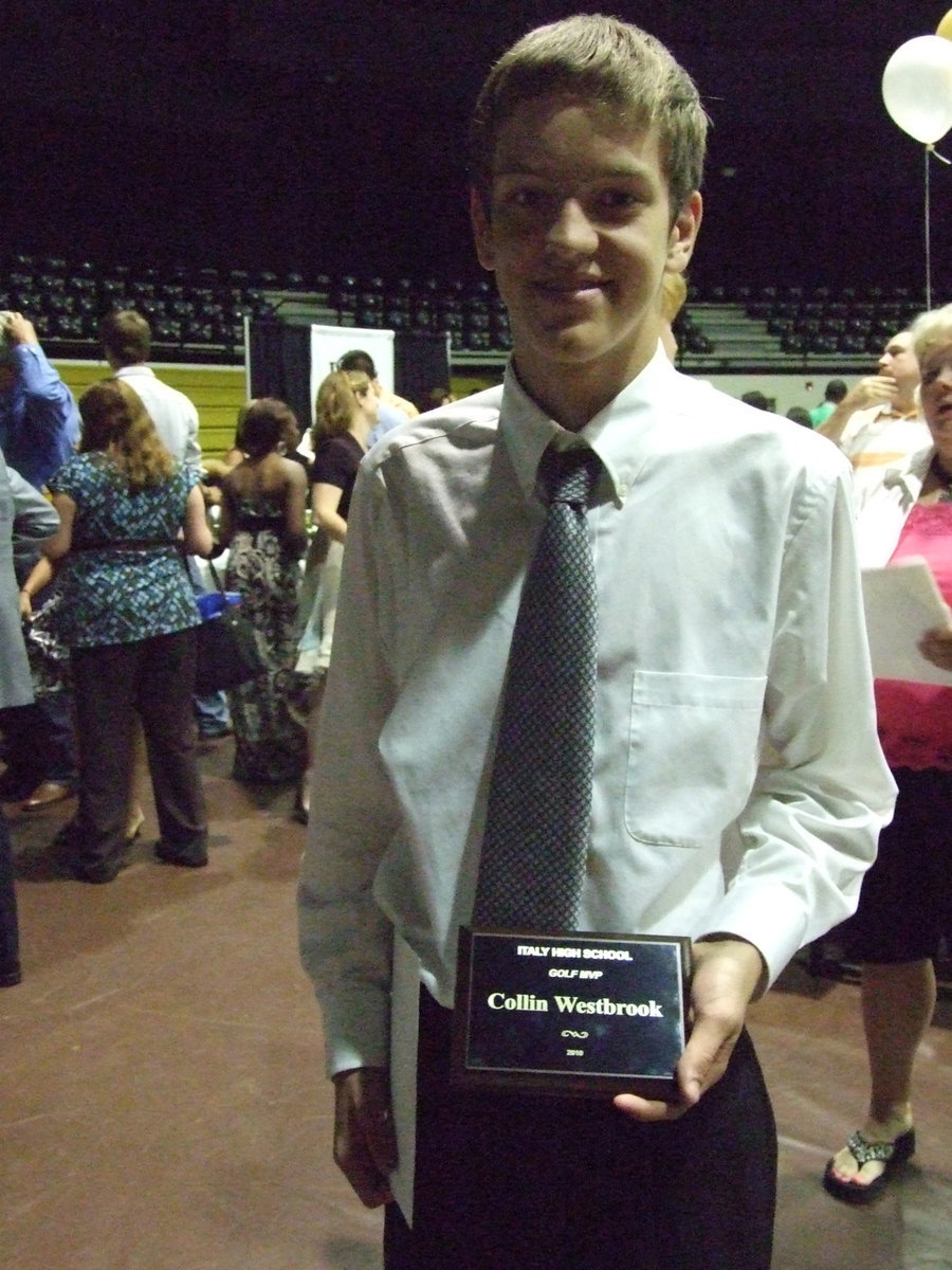 Image: Gladiator Collin — Collin Westbrook received the Golf MVP award.