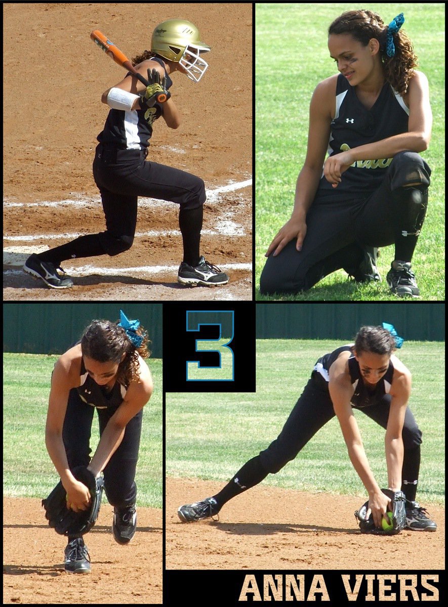 Image: Three rounds down — Anna Viers did it all against Meridian including hitting the game winning, 2-run, homerun in Saturday’s game against Meridian. Top right: Anna breaks into a smile as she reflects on her team’s performance during the post-game speech by Italy head coach Jennifer Reeves. Italy now moves on to the fourth round of the playoffs against Blue Ridge.