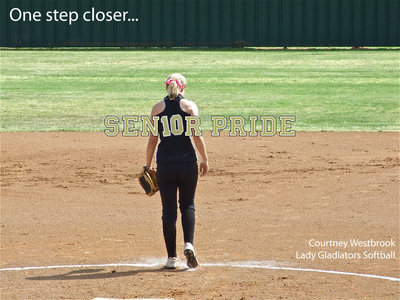 Image: One step closer… — Senior pitcher Courtney Westbrook never waivered, never stopped battling and never quit believing that her Lady Gladiators would prevail. Westbrook and her team are now one step closer as they move on to the regional semi-final round.