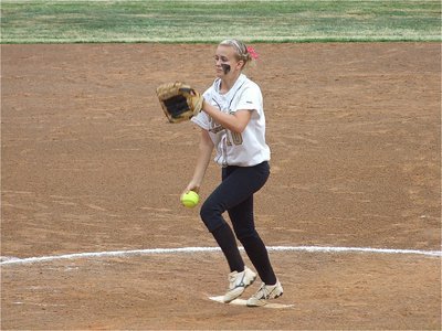 Image: Courtney comes thru — Battling a headache as well as Meridian’s batters, Italy pitcher Courtney Westbrook never waivered and lead the Lady Gladiators to a 4-1 win.