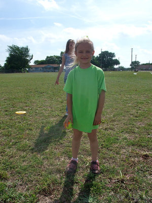Image: Brook Gage — Brook said, “I threw the ball and it got nearest to the frisbee and I won!” Brook is in first grade.
