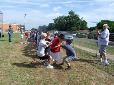 Image: Tug of War — These fifth graders are pulling hard.