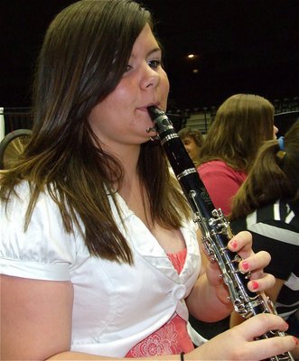 Image: Bailey DeBorde — 7th grader Bailey DeBorde hits all the right notes on her clarinet.