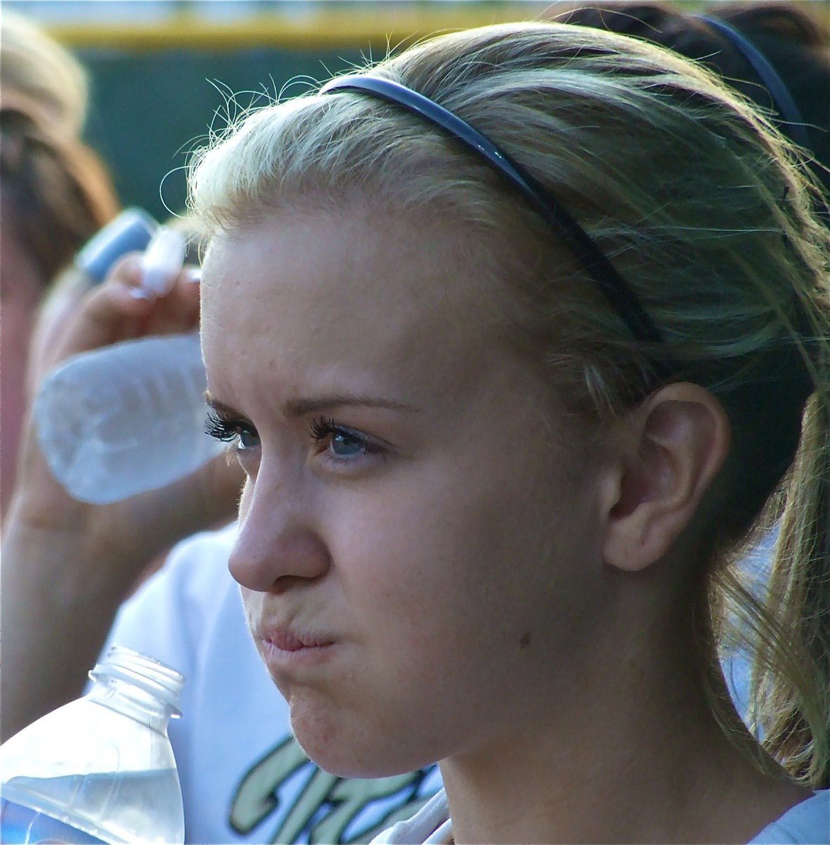 Image: Let’s taste victory! — Lady Gladiator Courtney Westbrook and her teammates rinse out the bitter taste of a loss to Hubbard and get focused on Frost.