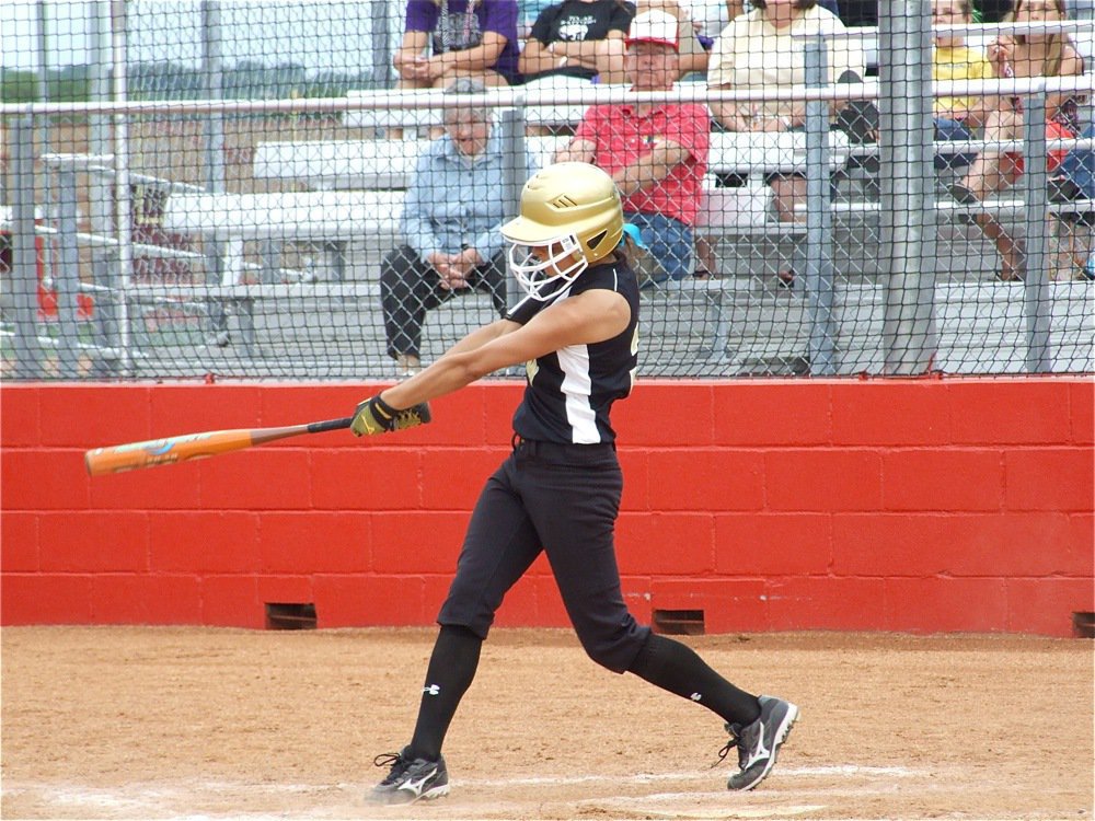 Image: Anna gets on — Anna Viers hits on to start the action in the top of the 6th inning.