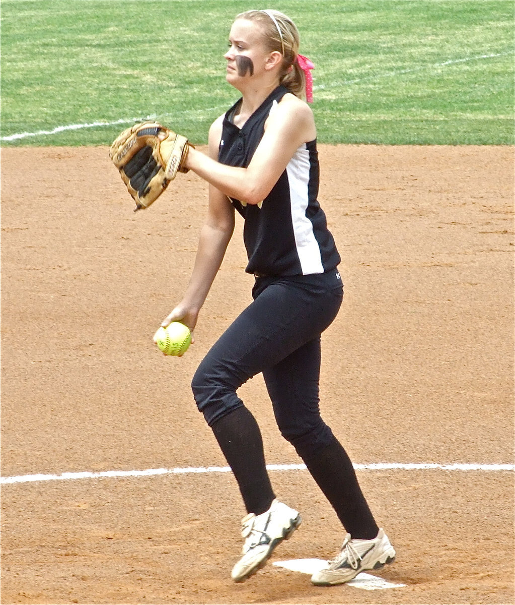 Image: Great season — Italy’s senior pitcher Courtney Westbrook lead the Lady Gladiators to the 4th round of the playoffs for the third time in school history.