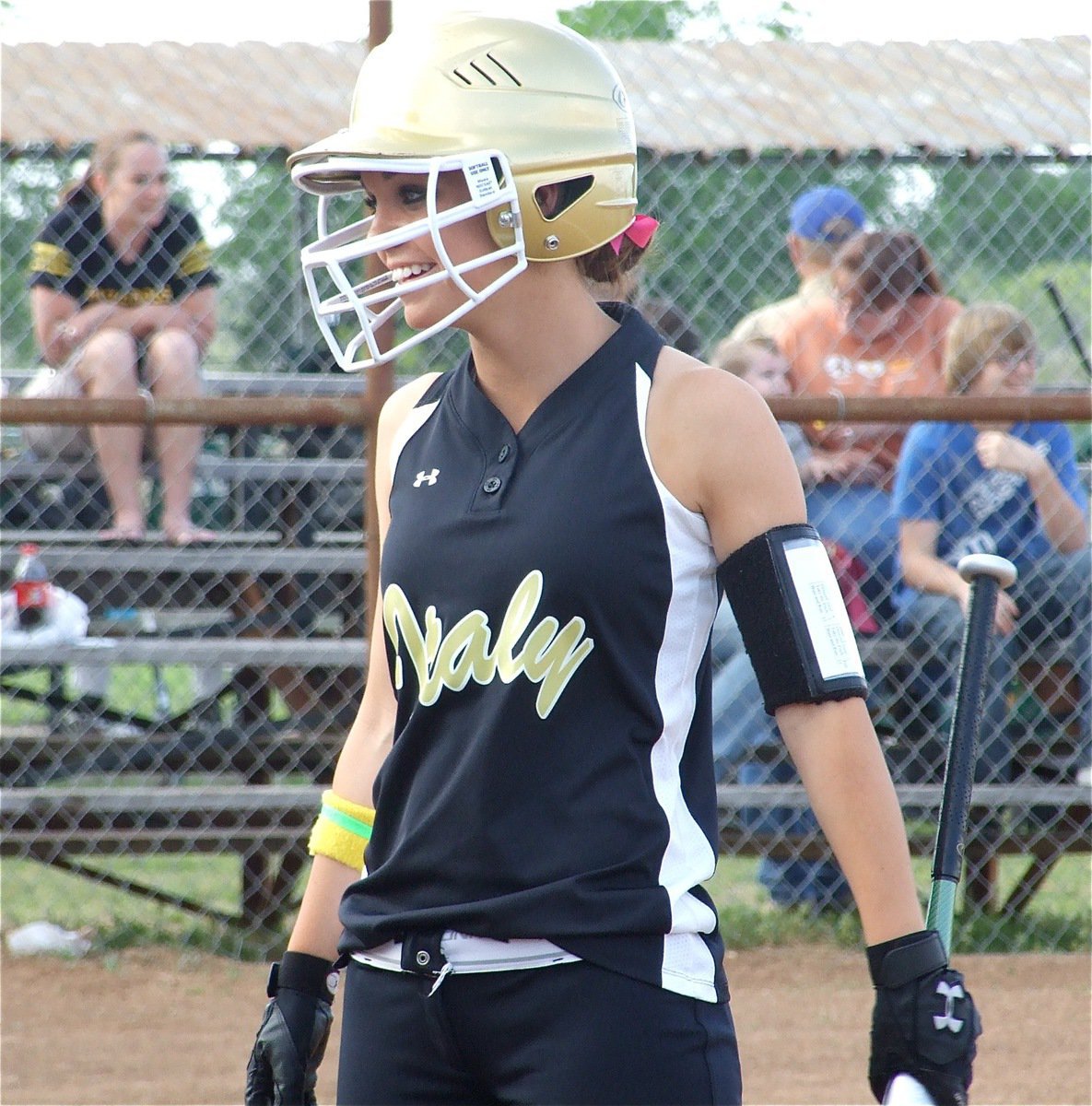 Image: Stop laughing — Drew Windham is amazed at the ruling at the plate.