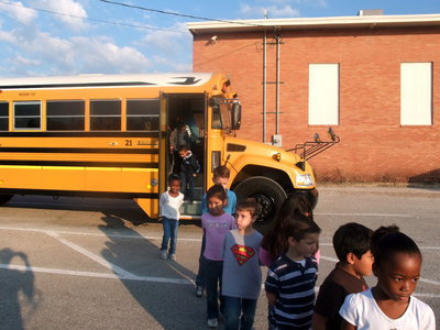 Image: Emergency Exit — The students did very well in the evacuation drill.