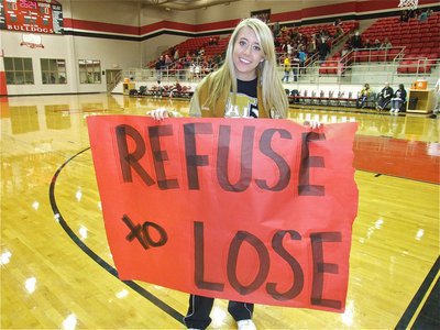 Image: Lexie says it all — Italy High School cheerleader Lexie Miller has a message for the Gladiators.