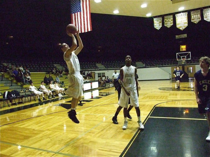 Image: Souder again! — Brandon Souder(11) jumps into this jump shot.