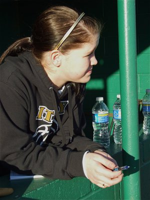 Image: Paige Westbrook — Paige is ready to track the game stats.