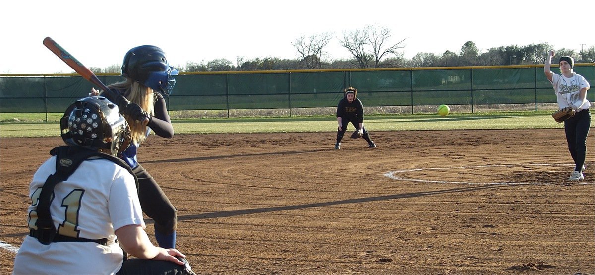 Image: Court to Julia — The combination of catcher Julia McDaniel and pitcher Courtney Westbrook is already proving to be a formidable one.