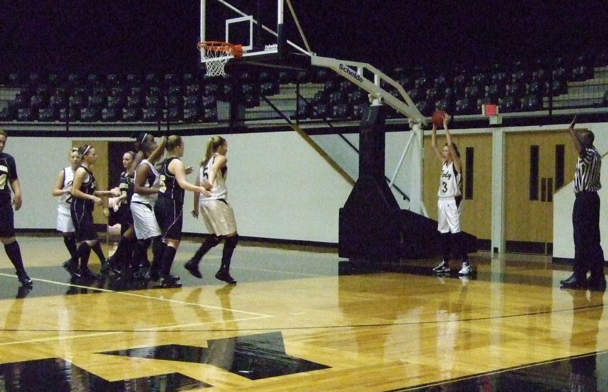 Image: Throw It In! — Kaitlyn Rossa #3 throws the ball into play.