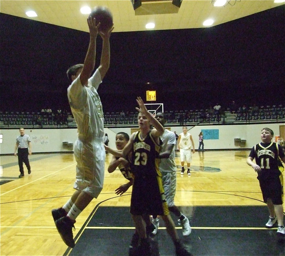 Image: Jackson grabs the ball — JV Gladiator Kyle Jackson(50) was in the right place at the right time all game long.