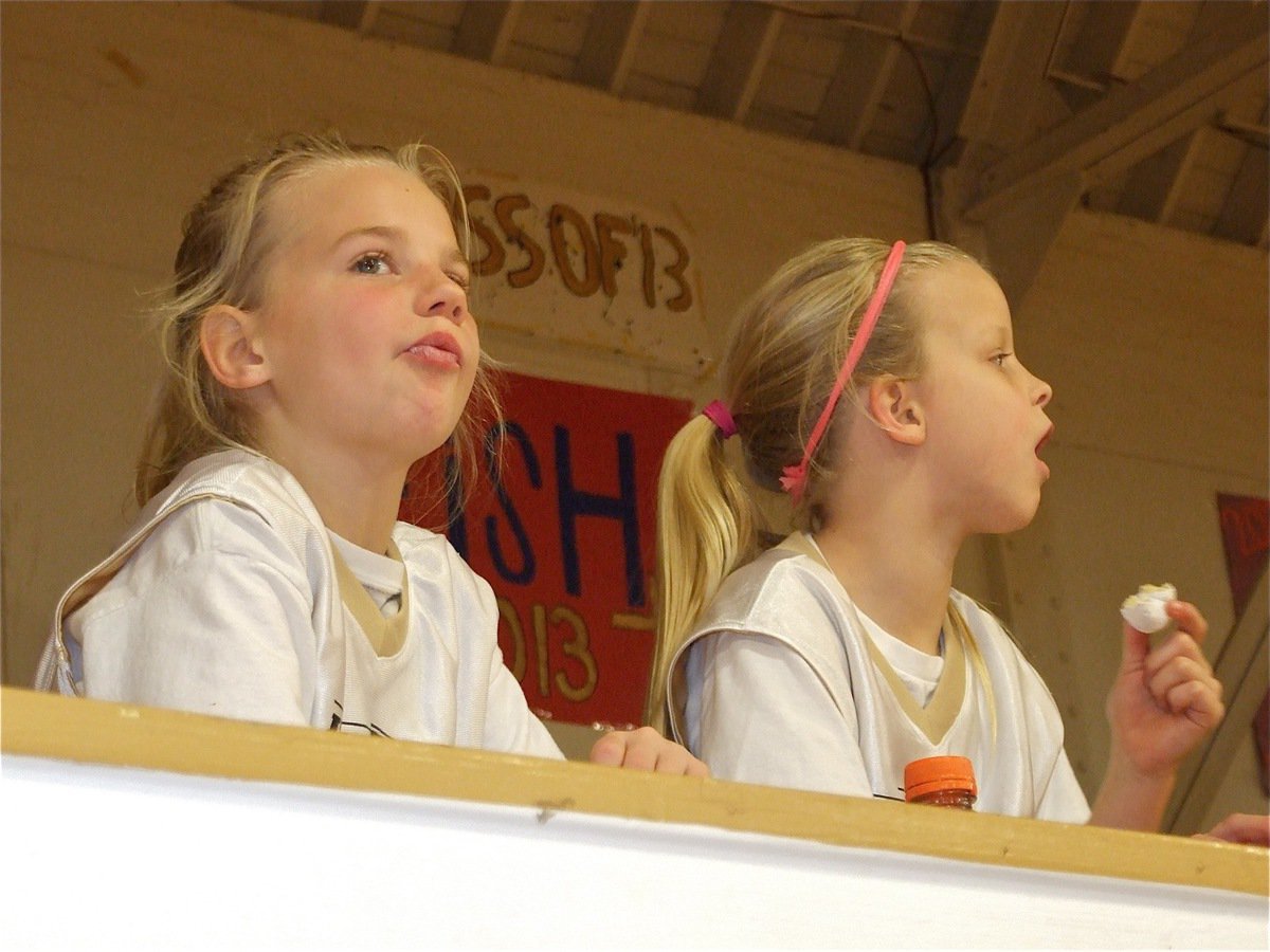 Image: Lacy and Alex — Lacy Mott and Alex Jones enjoy a snack after their big win.