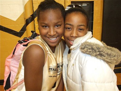 Image: Two charming — Aarion Copeland and Quintera Washington have a bright future as Lady Gladiators.