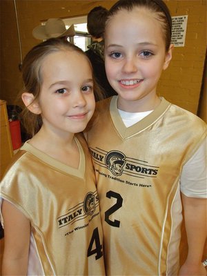 Image: Sisters of swish — Paige Henderson(4) and big sis, Peyton Henderson(2), are the “Sisters of Swish!”