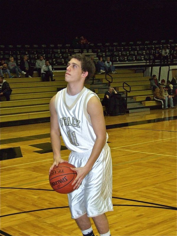 Image: Brandon Souder — Practice shots before the game helped Brandon Souder(11) drop in 8-points against Whitney’s JV squad.