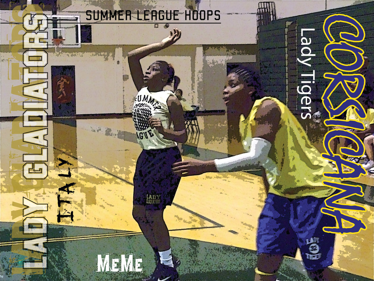 Image: Jameka Copeland pops a jumper over Corsicana — Lady Gladiator point guard Jameka “Meka” Copeland knocks down a jumper against Corsicana on Monday during the first summer league game for both teams. Despite a strong finish by Italy, Corsicana eventually won the matchup 43-34.