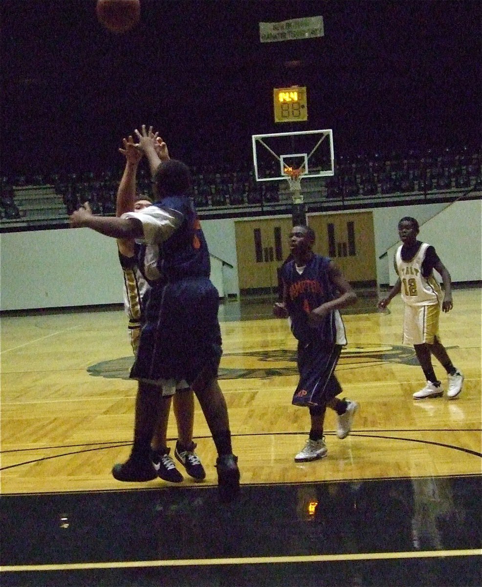 Image: Kevin Roldan scores — Roldan gets his first 2-points of the season at the expense of Hampton Prep.