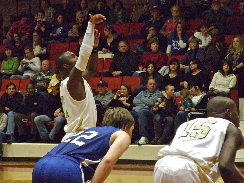 Image: Releasing the Beast — Jasenio “Beast” Anderson(11) puts in another free throw during the Kiwanis Classic.