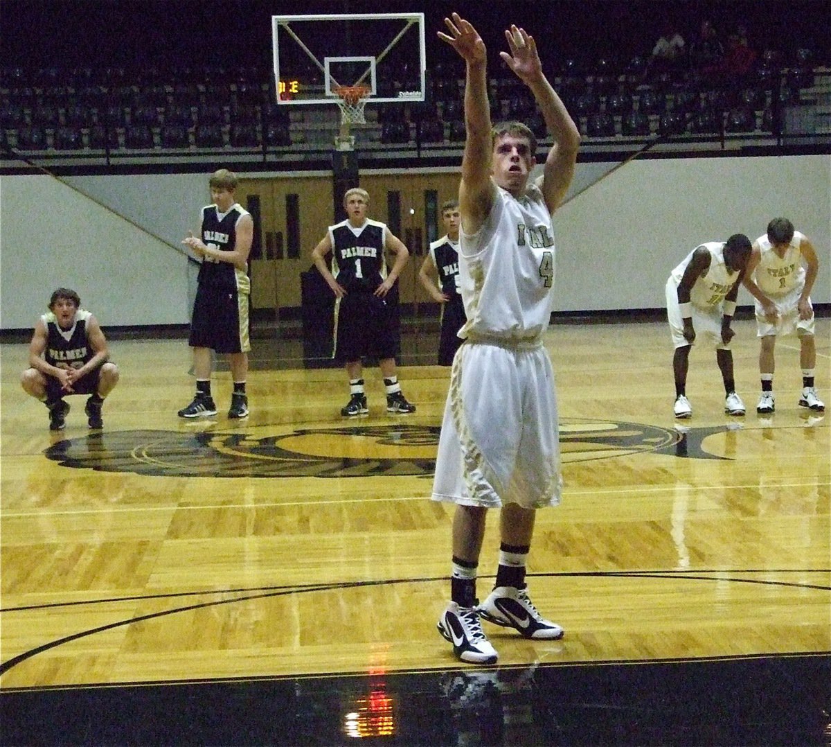 Image: Ryan shoots tech — Ashcraft goes to the line after a Palmer player received a flagrant-1 for shoving Ashcraft out of bounds.