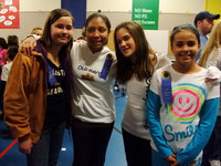 Image: Cute Sixth Graders — Amber Hooker, Julissa Hernandez,Cassidy Childers and Ashlyn Jacinto proudly display their honor ribbons.