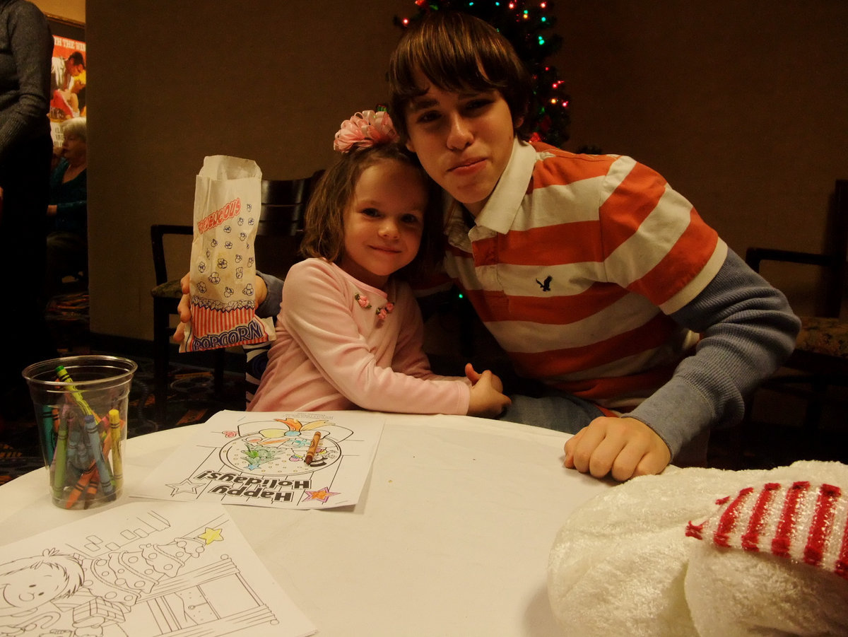 Image: Busy Coloring — Lets color and eat popcorn.