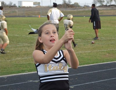 Image: Hannah Haight cheers — When Hannah cheers she likes to, “Bring it on!”