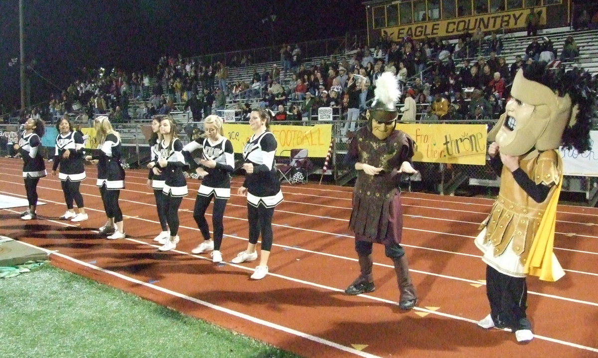 Image: Let’s go Italy! — The IHS Cheerleaders and Mascots cheer on the team.