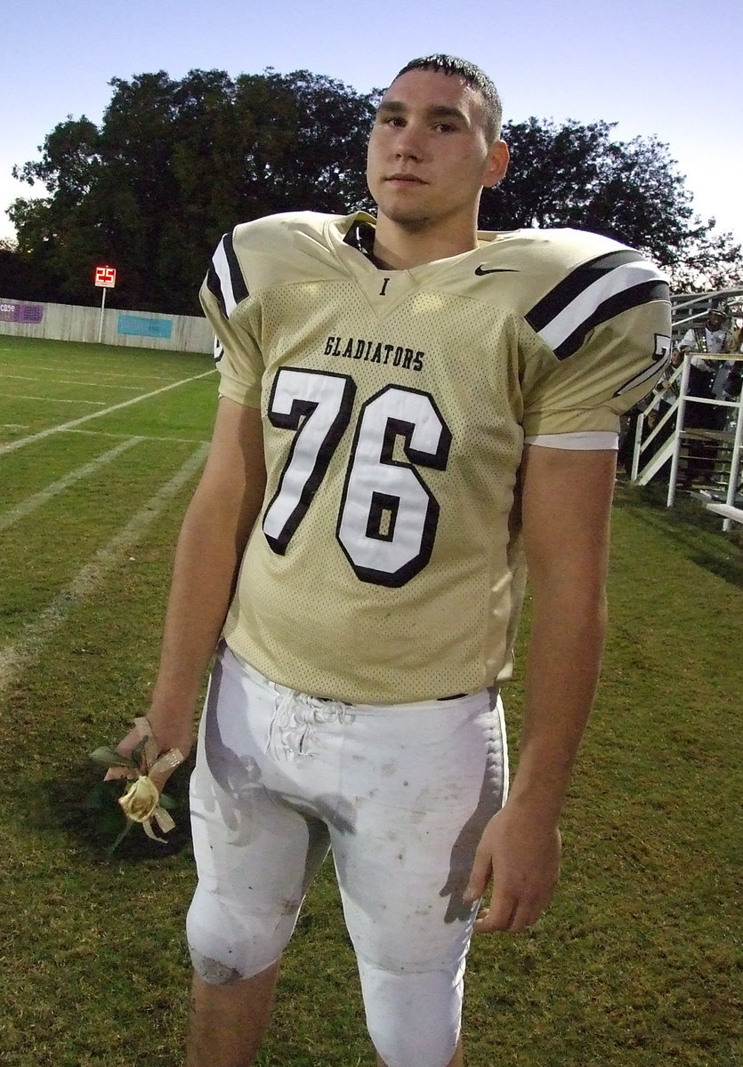 Image: Jeff Claxton — Senior Jeff Claxton realizes this will be his last football game at Willis field.