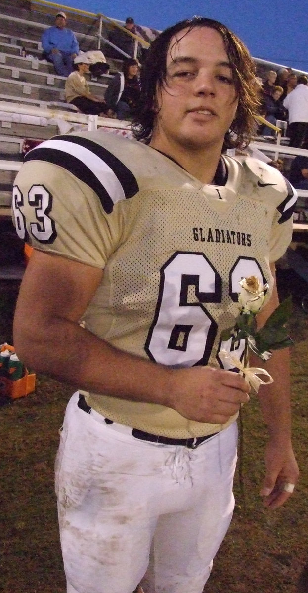 Image: Zach Hernandez — Senior Zac Hernandez moments before handing his mother a rose.