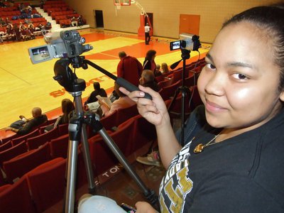 Image: Our Destani — Italy’s Destani Anderson filmed the games during the Kiwanis Classic at the Navarro College campus.