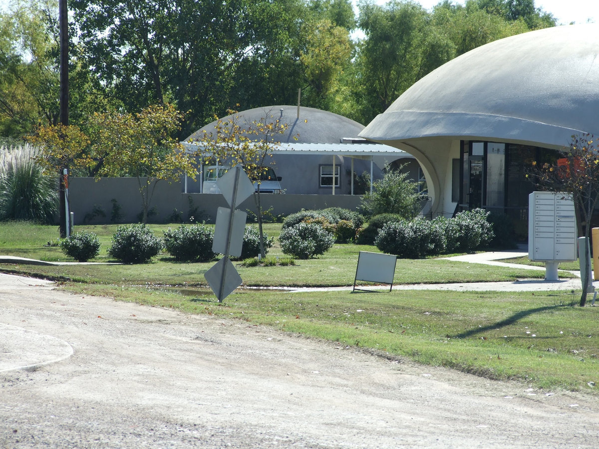 Image: National Monolithic Dome Tour — Come on out and visit Monolithic on Saturday, October 24 from 10am-4pm for a free tour of five different homes, the office, visitor’s center and Bruco-the Texas Italian Caterpillar.